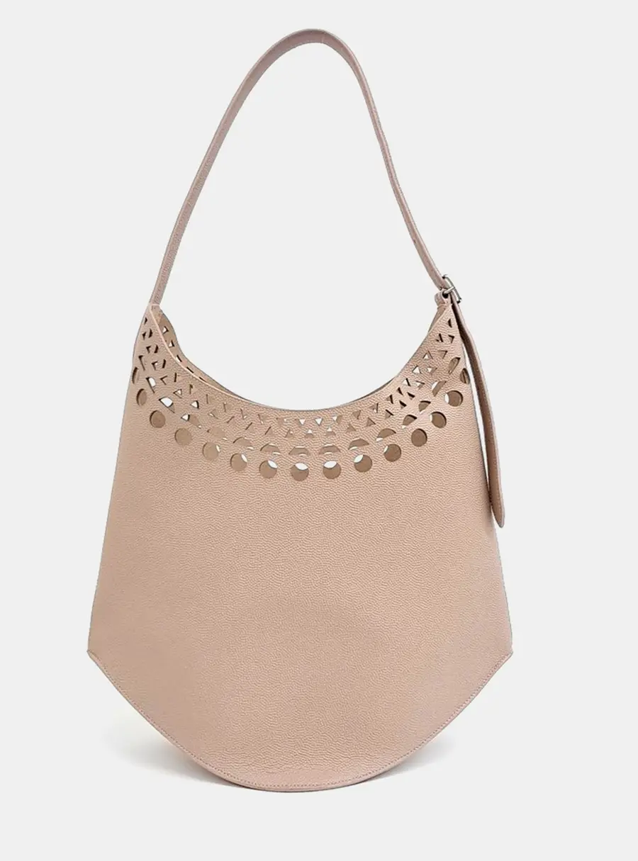 Alaïa Guile Pink Leather Shoulder Bag