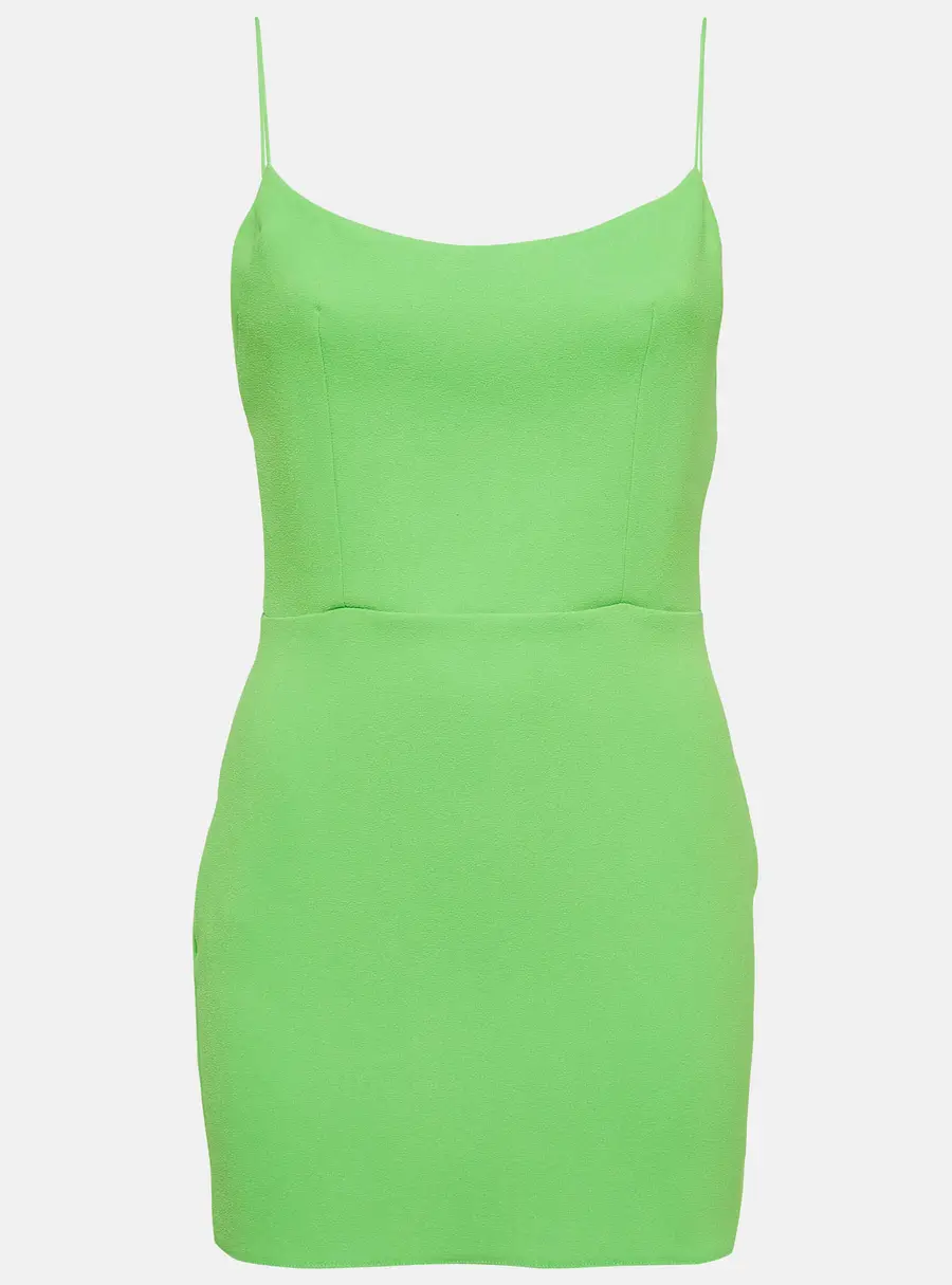 Alex Perry Apple Green Stretch Crepe Singlet Mini Dress M