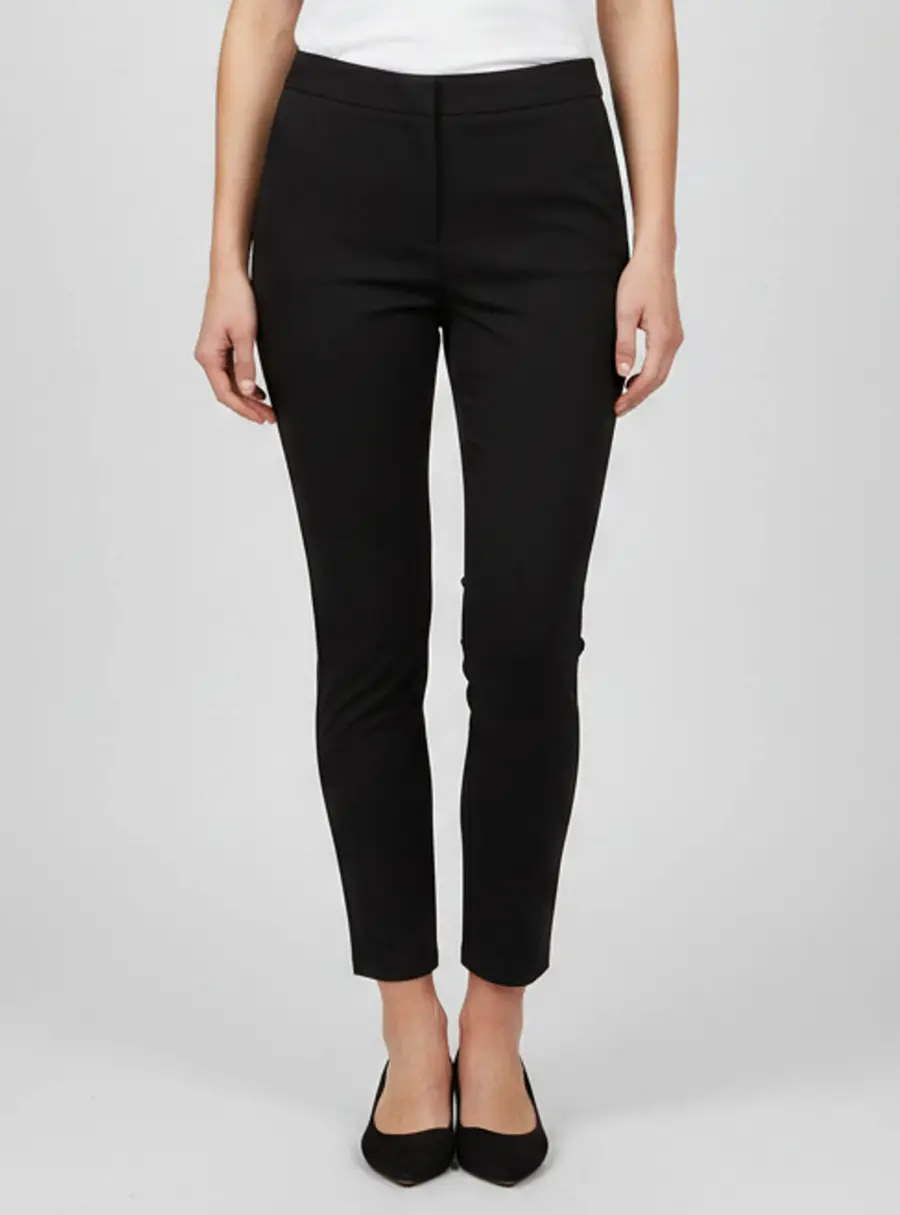 Alexander Wang Black Crepe and Knit Paneled Trousers S