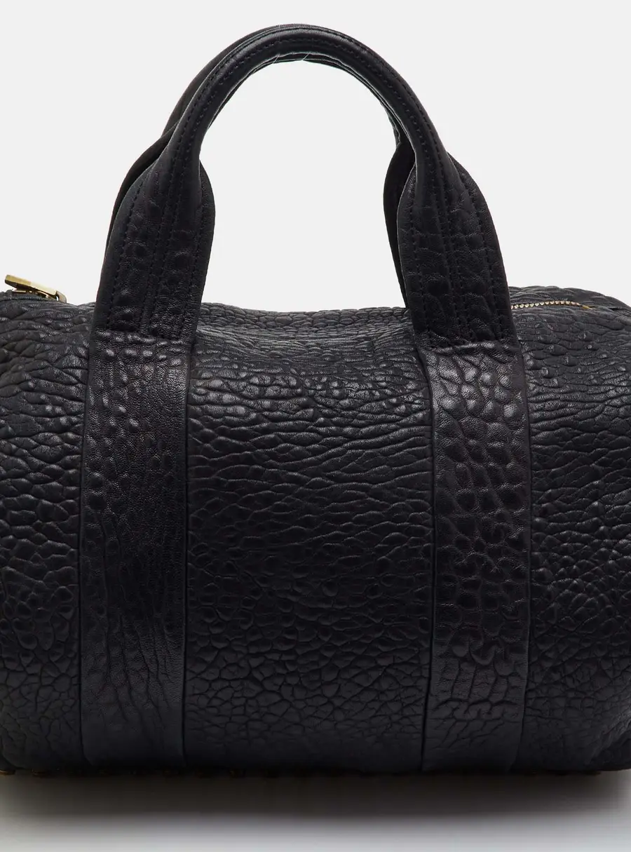 Alexander Wang Rocco Medium Black Leather Studded Satchel