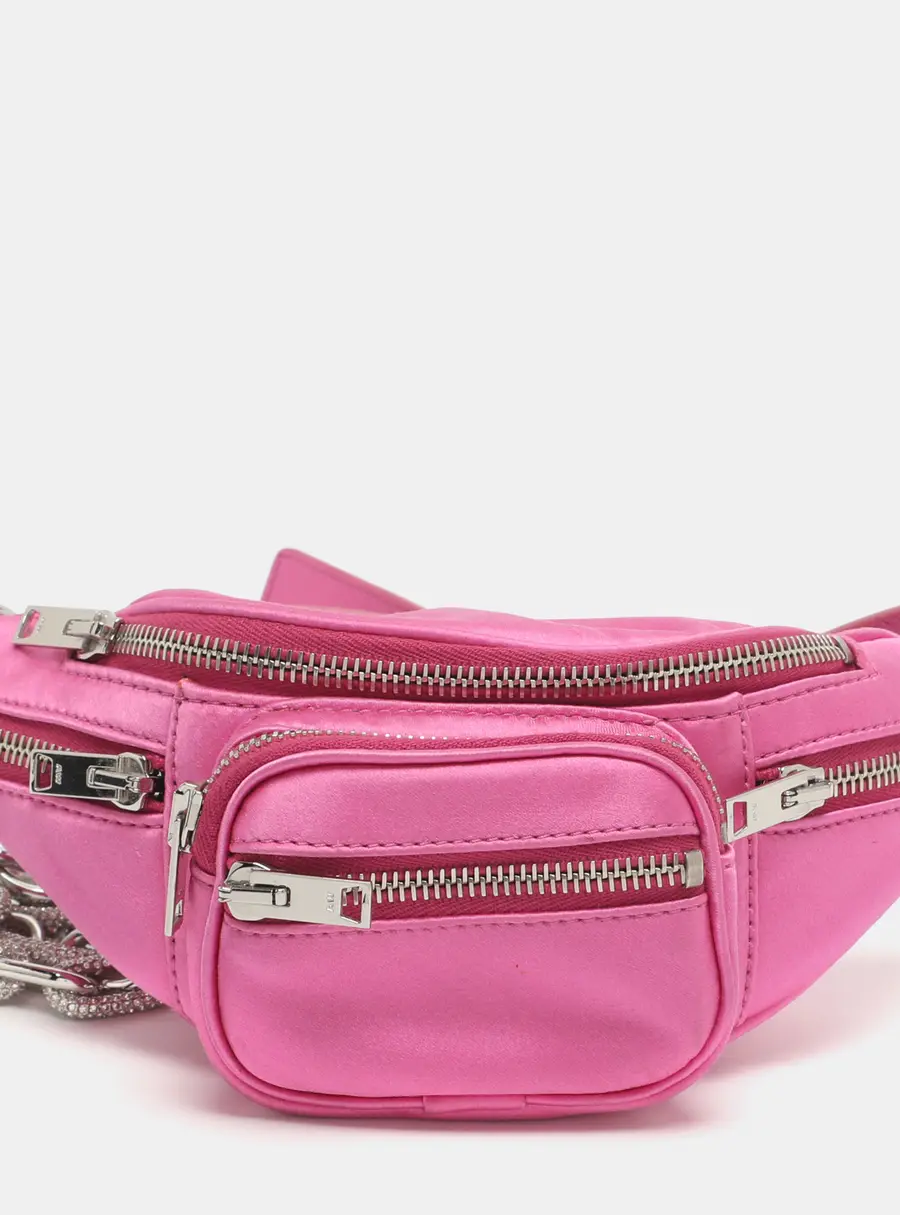 Alexander Wang Attica Pink Satin and Leather Belt Bag