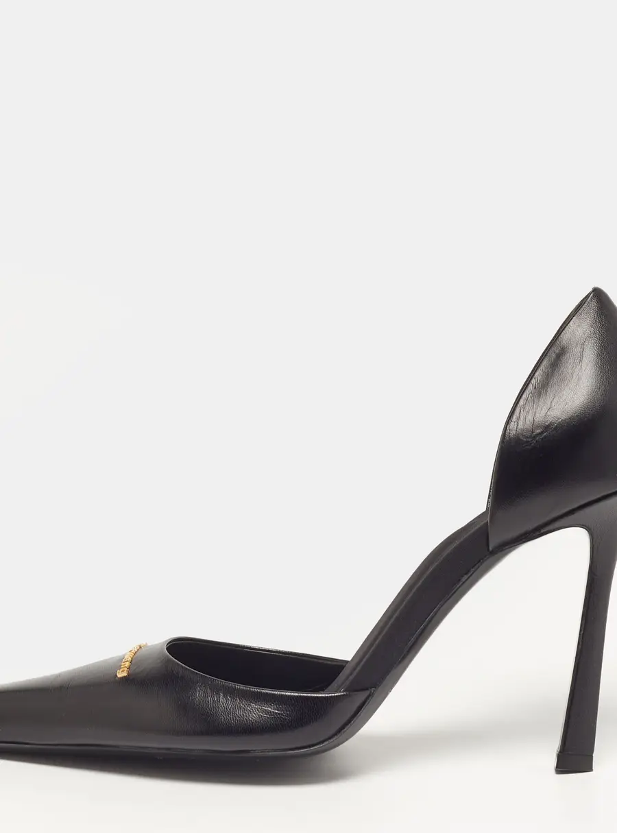 Alexander Wang Viola Size 38.5 Black Leather Pointed Toe D'orsay Pumps