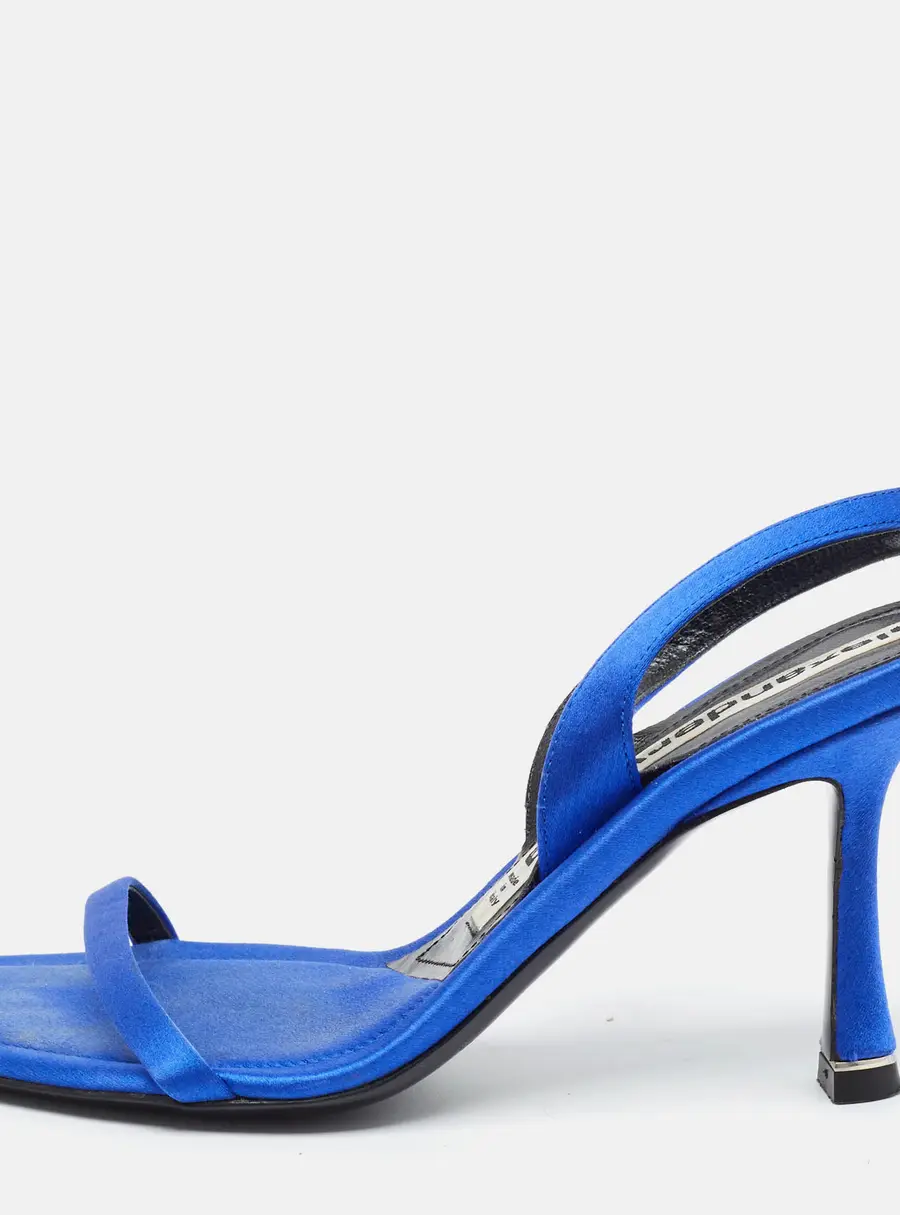 Alexander Wang Nova Size 35 Blue Satin Slingback Sandals