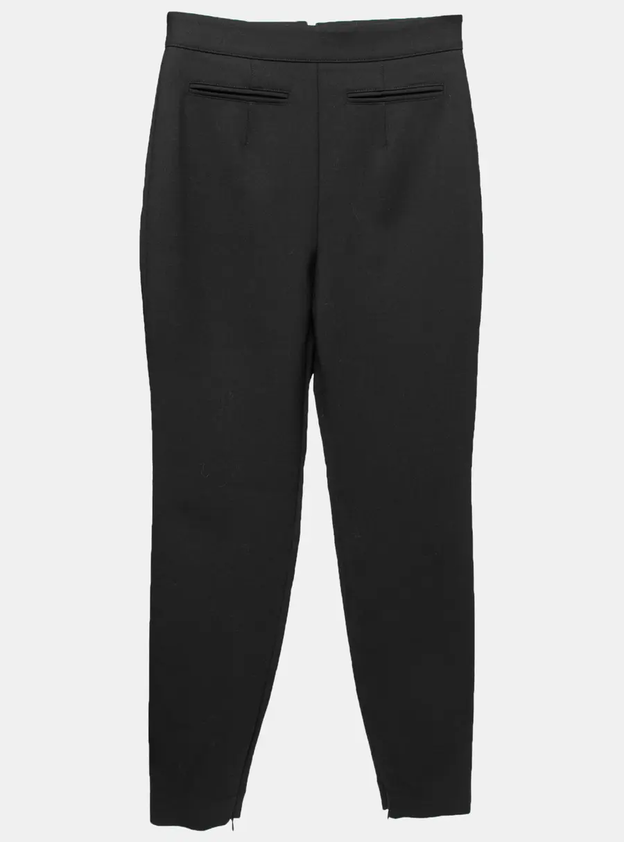 Alexander McQueen Black Wool Zip Trouser S