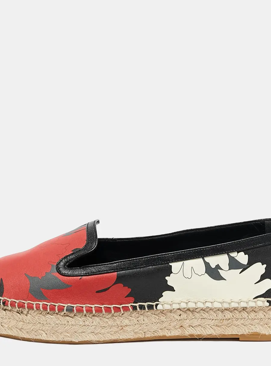 Alexander McQueen Multicolor Leather Espadrille Flats Size 40