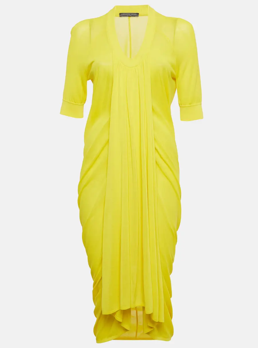Alexander McQueen Yellow Stretch Knit Playsuit L