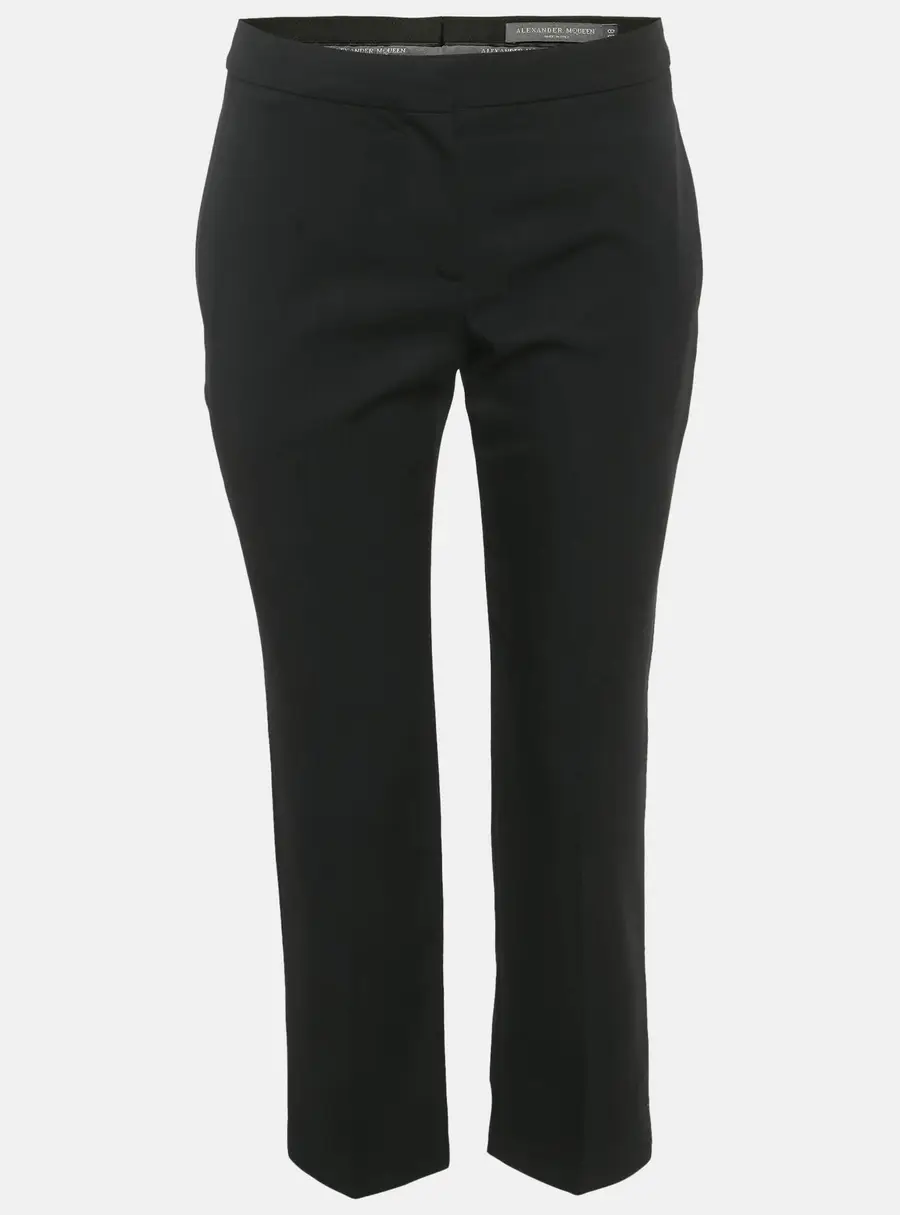 Alexander McQueen Black Wool Formal Trousers S