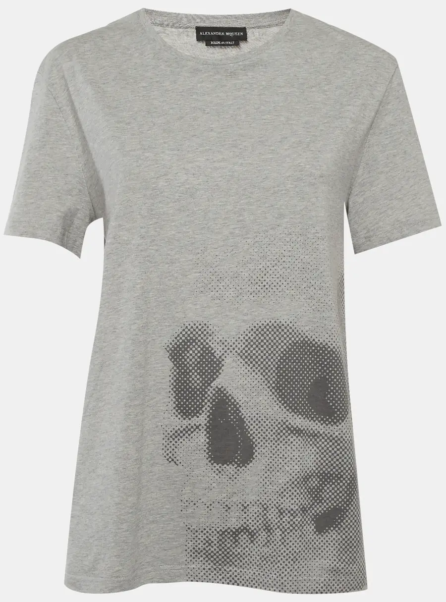 Alexander McQueen Grey Printed Jersey T-Shirt M