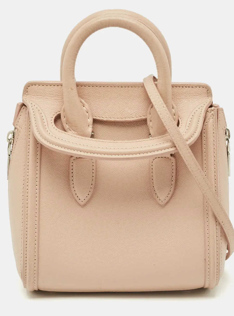 Alexander McQueen Heroine XS Beige Leather Satchel