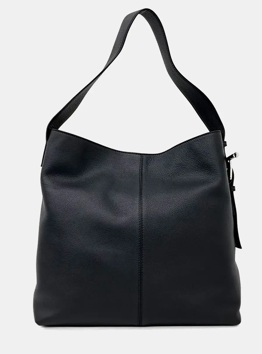 Alexander McQueen Black Leather Sling T-Bar Shoulder Bag