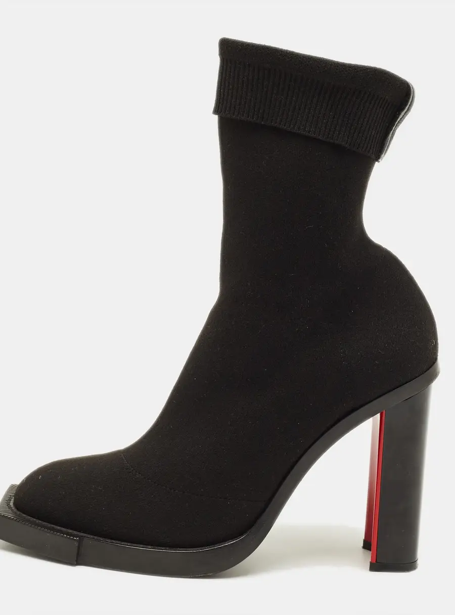Alexander McQueen Size 38.5 Black Stretch Fabric Ankle Length Boots