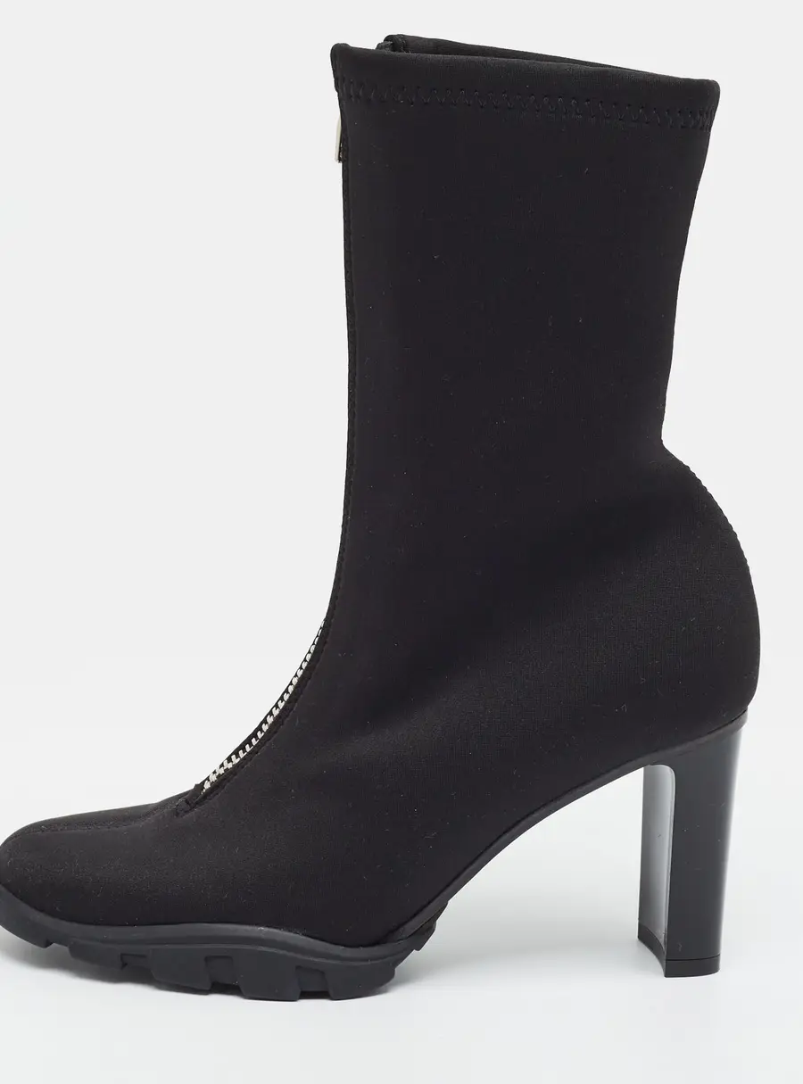 Alexander McQueen Scuba Size 36 Black Fabric Ankle Length Boots