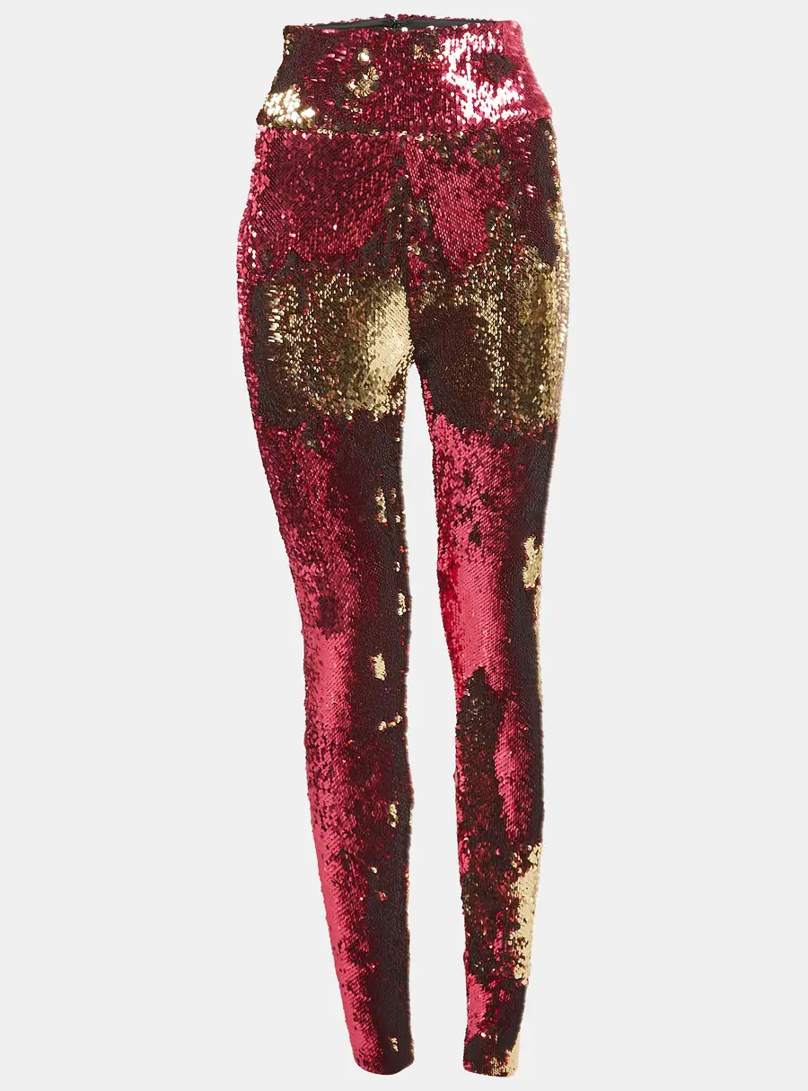 Alexandre Vauthier Fuchsia Pink Sequin Pants M