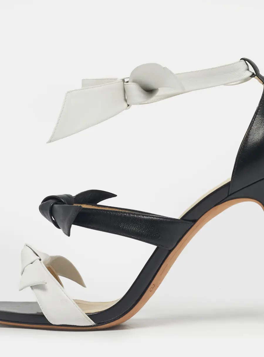 Alexandre Birman Black Leather Ankle Strap Sandals Size 40.5