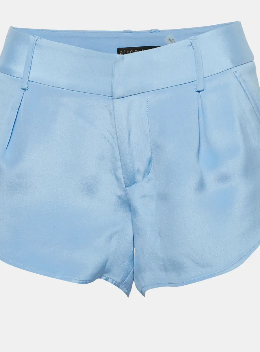 Alice + Olivia Base Blue Silk Shorts XS