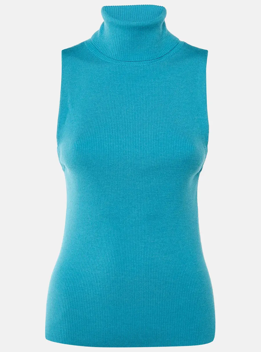 Alice + Olivia Blue Wool Knit Turtleneck Top L