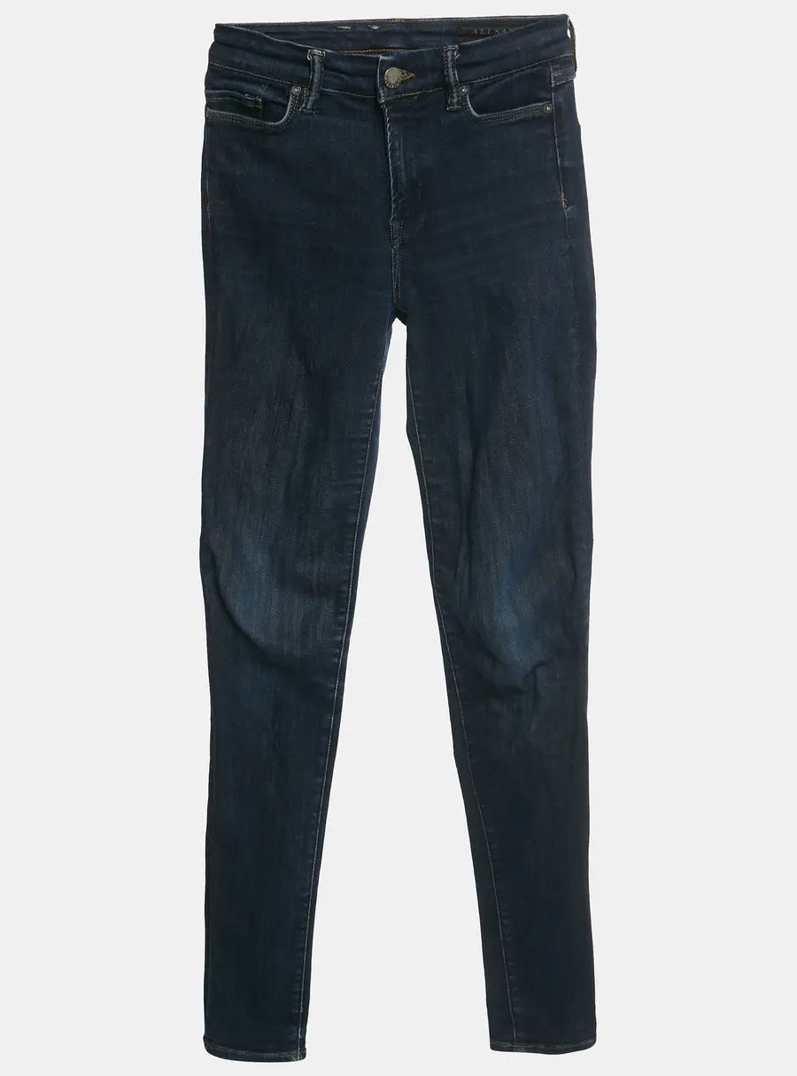 All Saints Navy Blue Denim Skinny Grace Jeans S/Waist 24"
