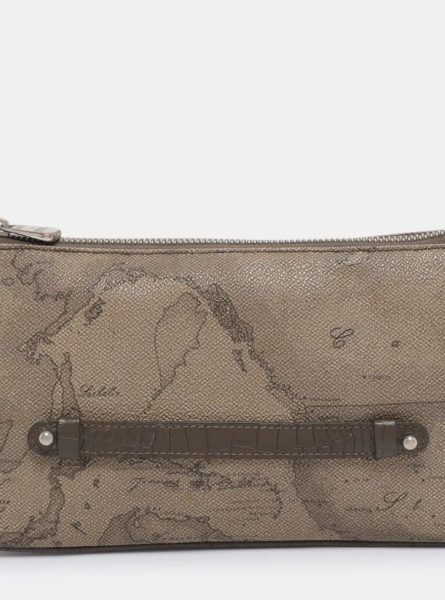 Alviero Martini 1A Classe Beige Coated Canvas Clutches