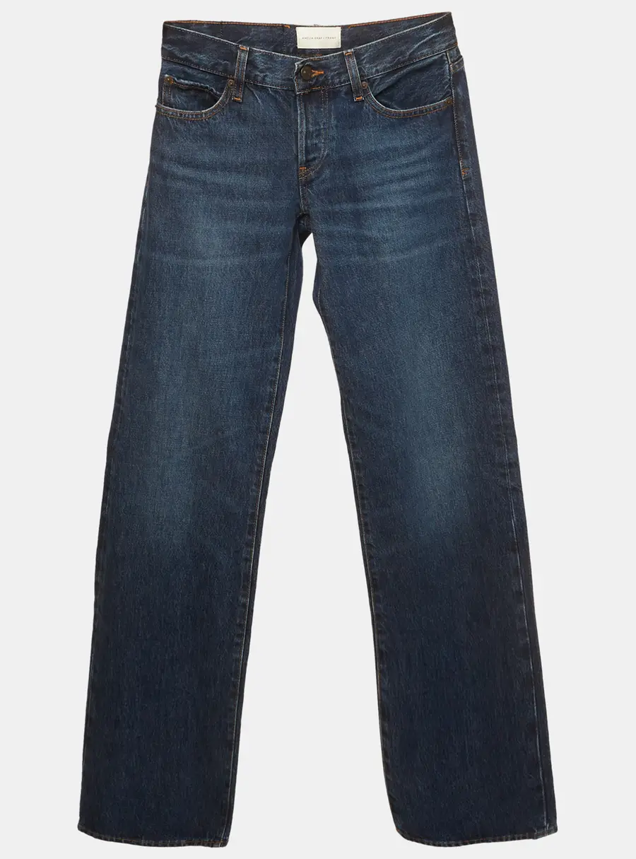 Amelia Gray X Frame Blue Denim Wide Leg Jeans S/Waist 26"