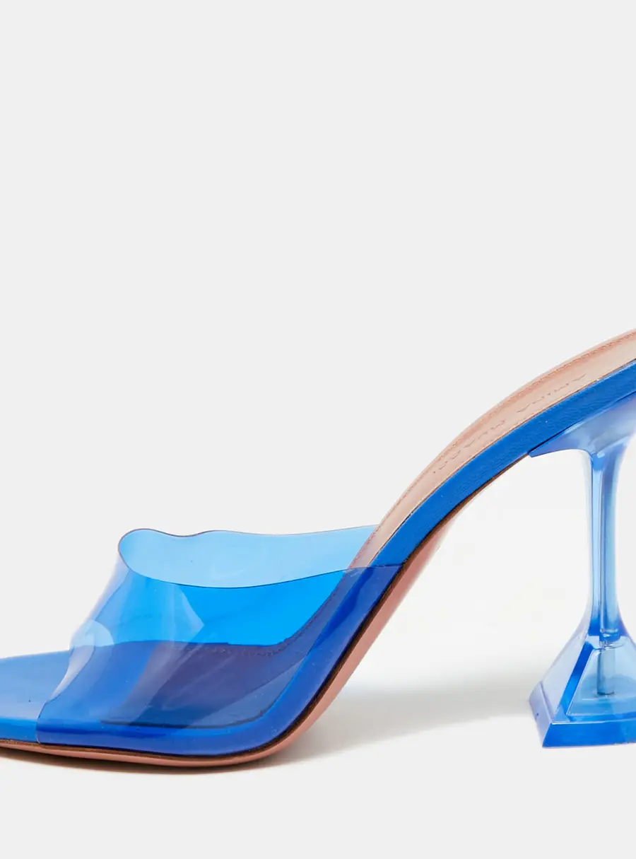 Amina Muaddi lupita Size 37 Blue PVC Mules