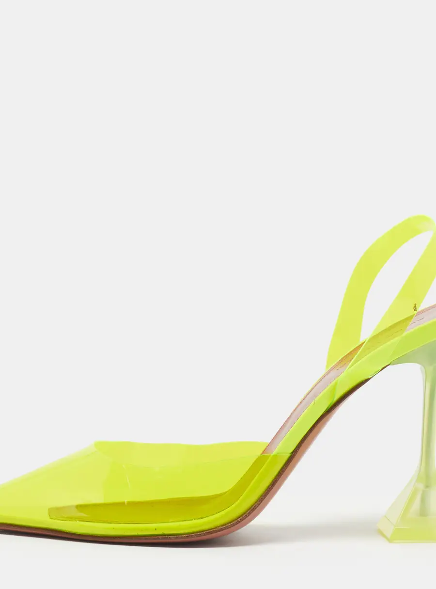 Amina Muaddi Holli Glass Size 39 Yellow PVC Pumps
