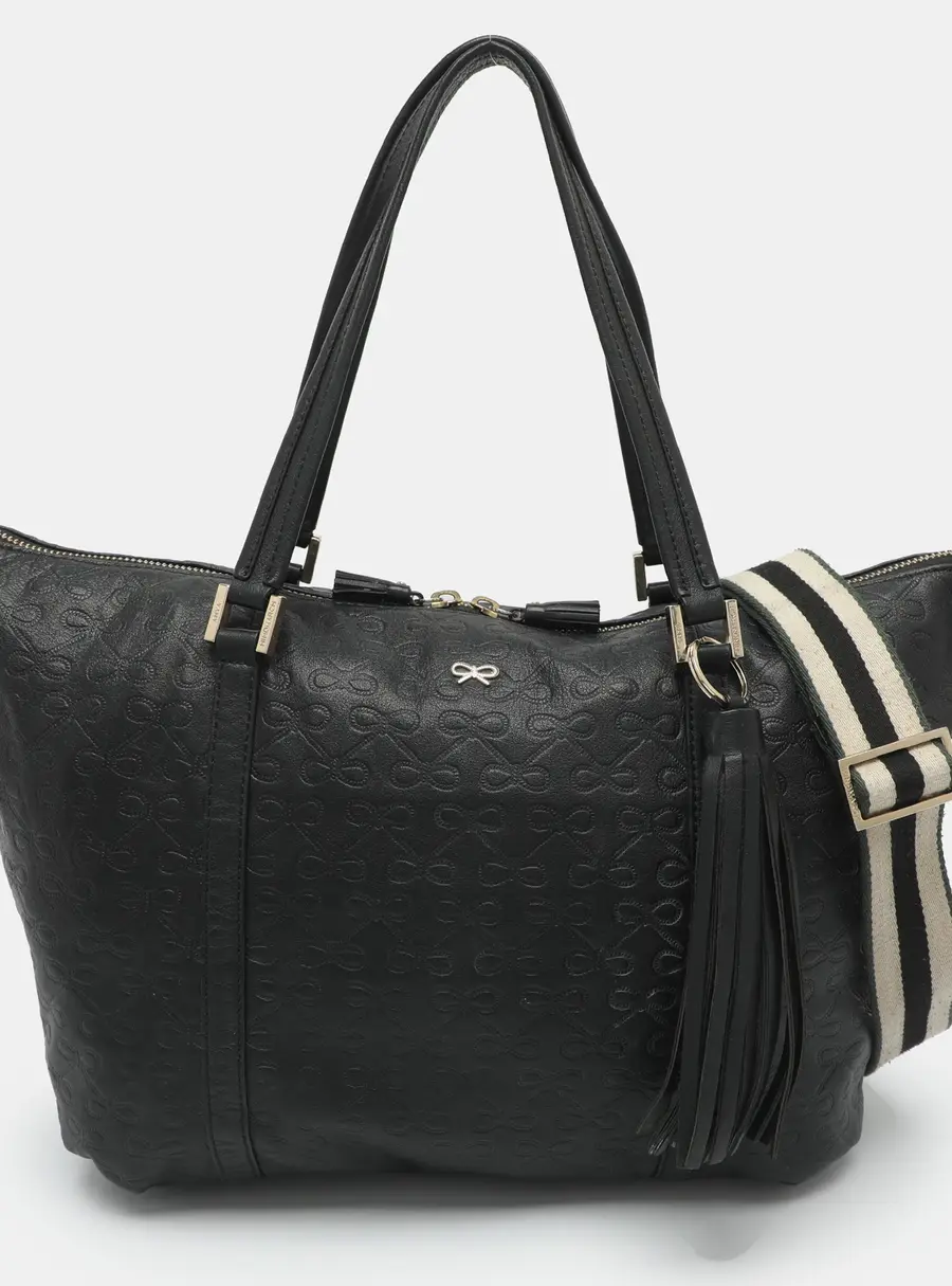 Anya Hindmarch Black Leather Satchel