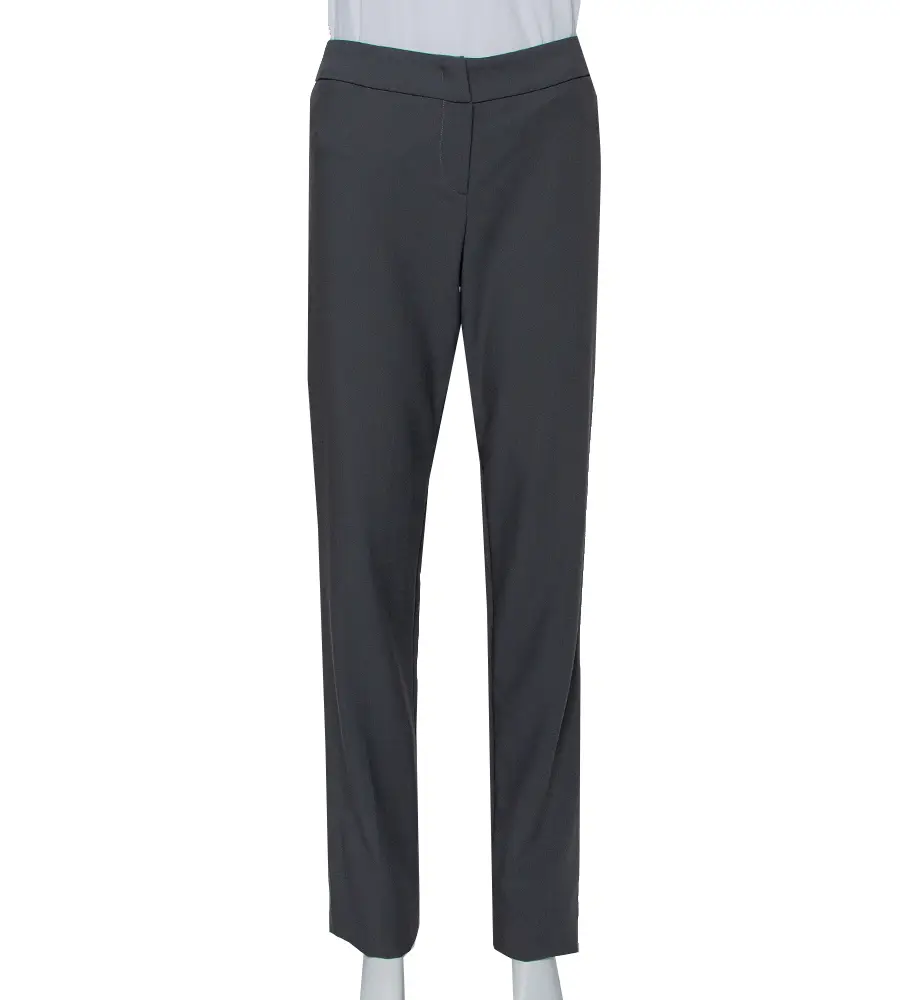 Armani Collezioni Grey Wool Classic Trousers S