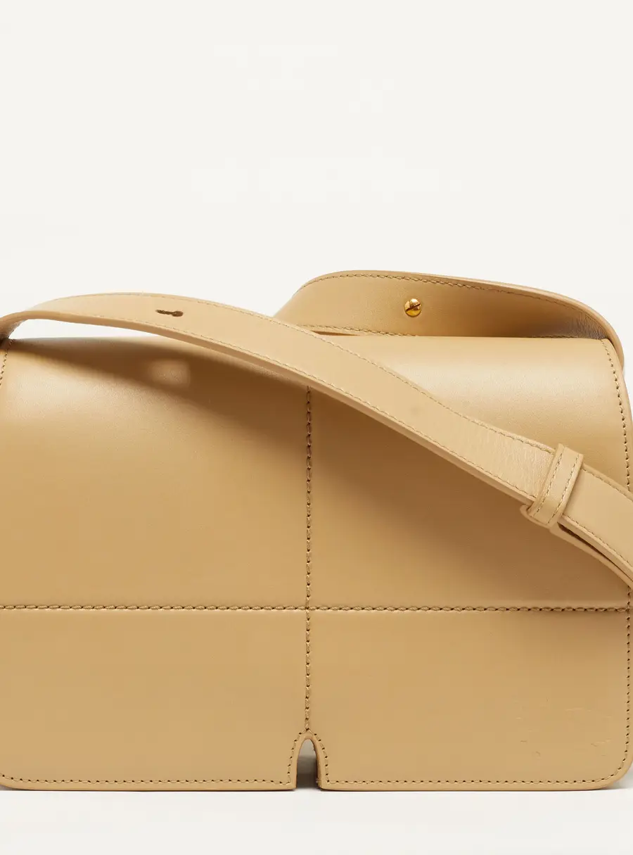 Burberry Snip Sand Beige Leather Shoulder Bag