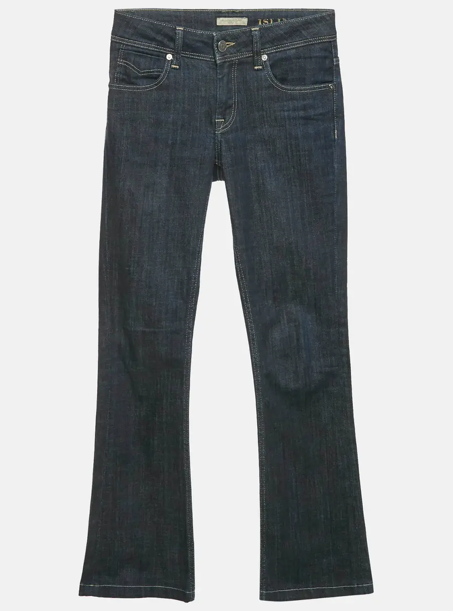 Burberry Brit Navy Blue Denim Boot Leg Jeans S Waist 25"