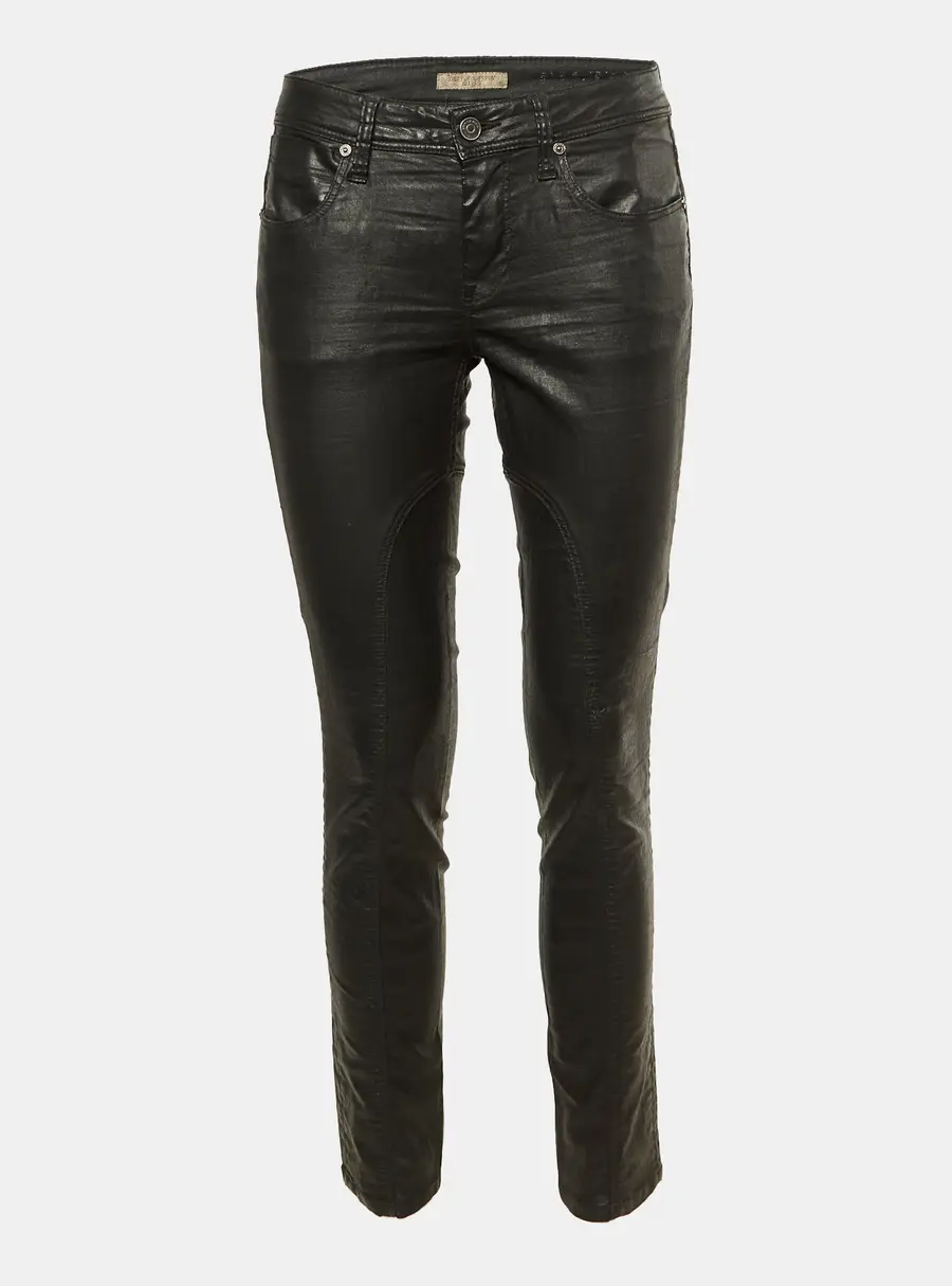 Burberry Brit Black Coated Denim Skinny Leg Jeans M/Waist 30"