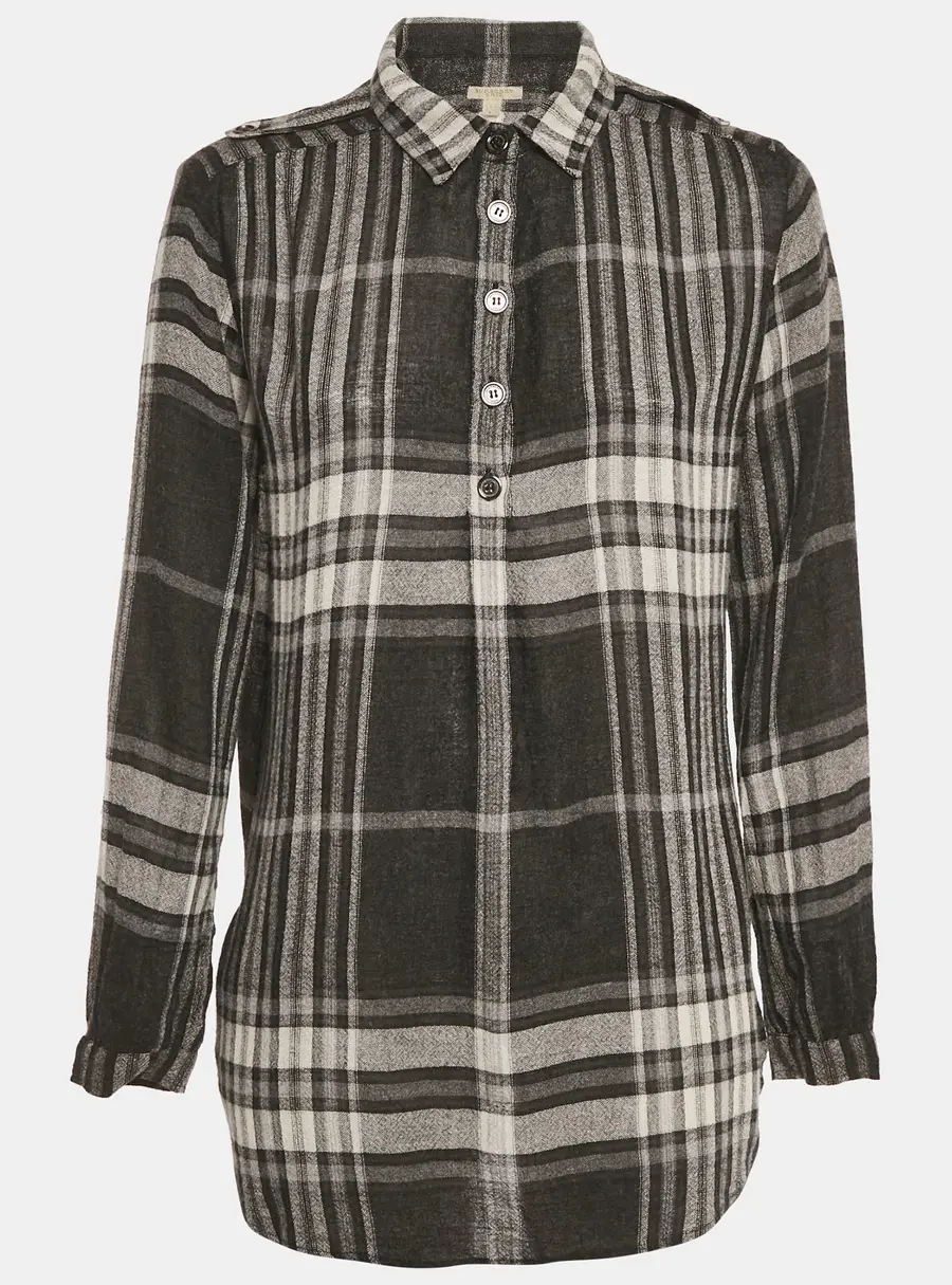 Burberry Brit Monochrome Checks Crepe Tunic S