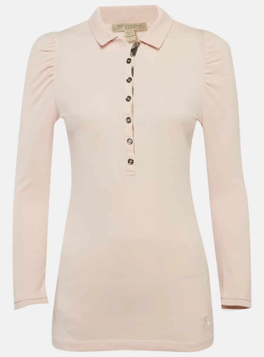 Burberry Brit Pink Cotton Long Sleeve T-Shirt S
