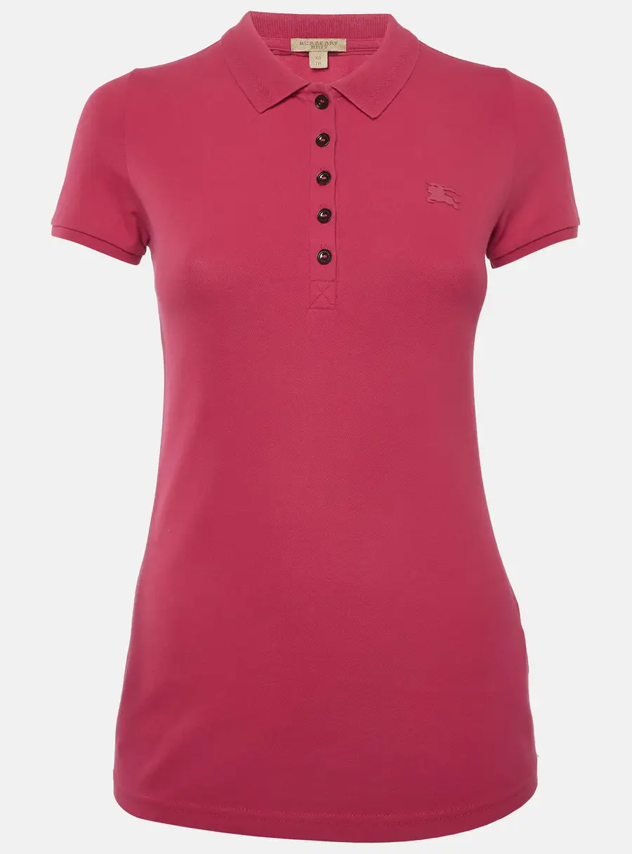 Burberry Brit Pink Cotton Pique Polo T-Shirt XS