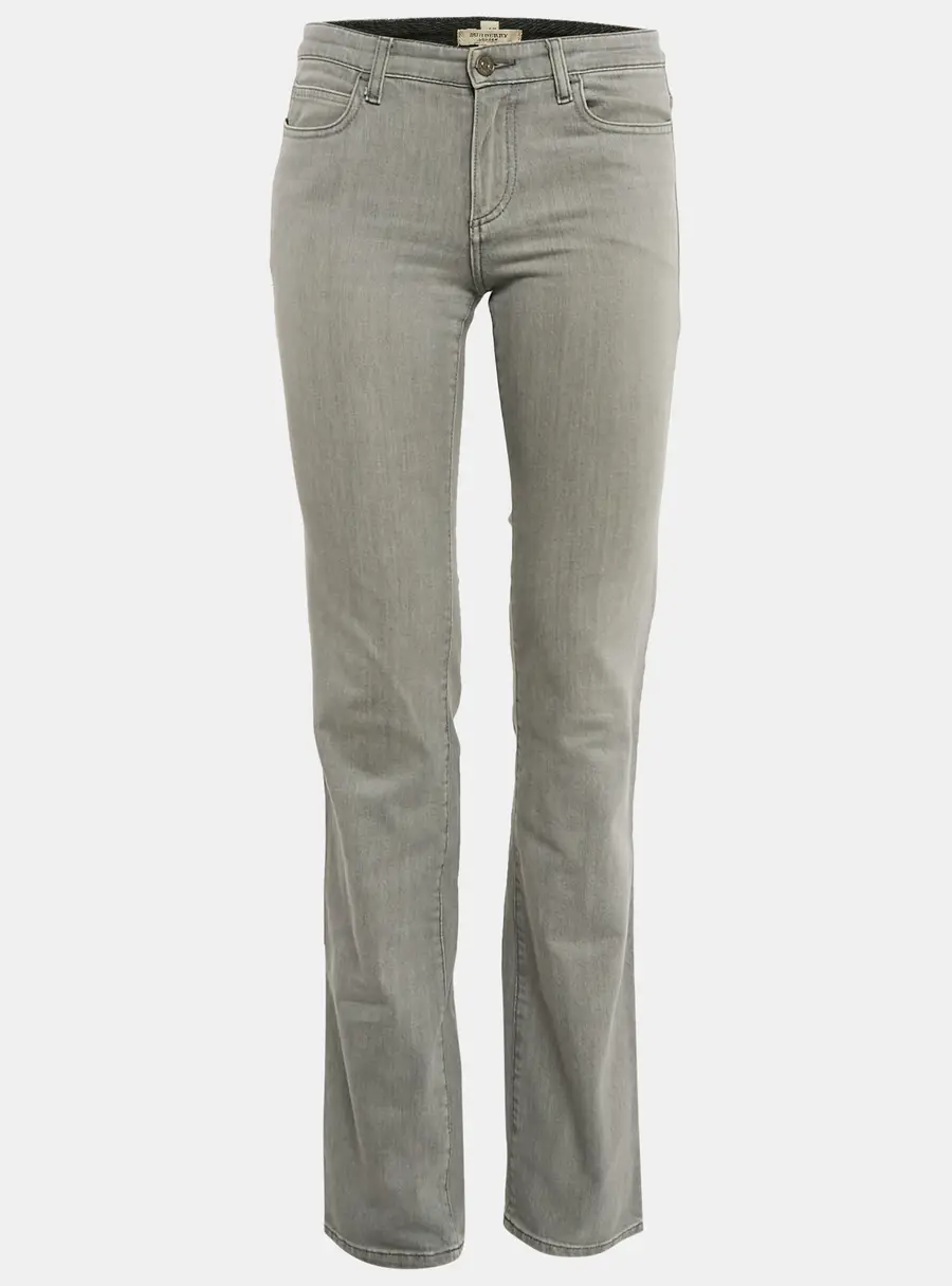Burberry London Grey Denim Straight Leg Jeans S Waist 28"