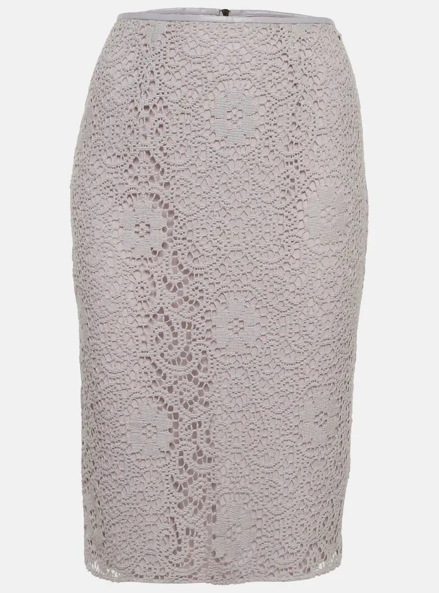 Burberry Lavender Lace Pencil Skirt S
