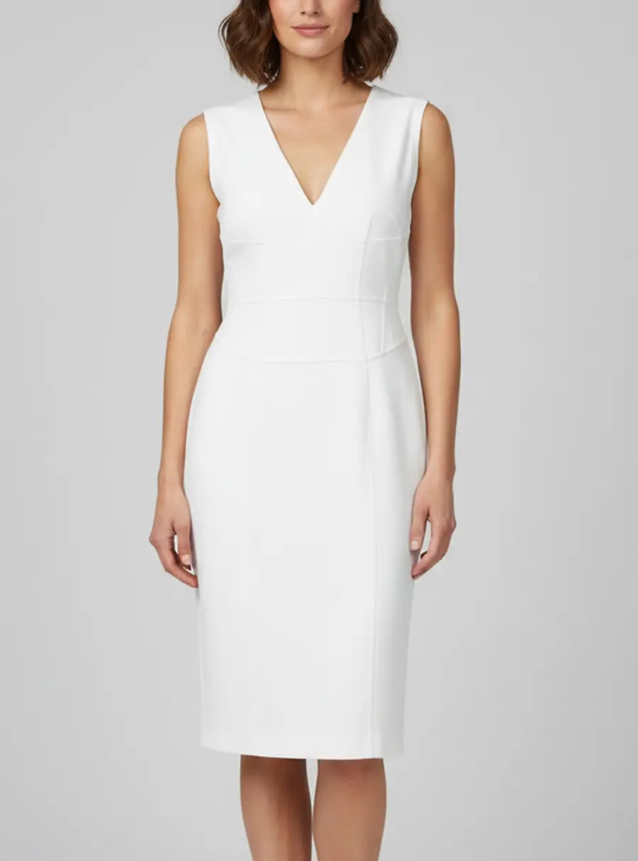 Burberry London White Jersey Bodycon Dress M