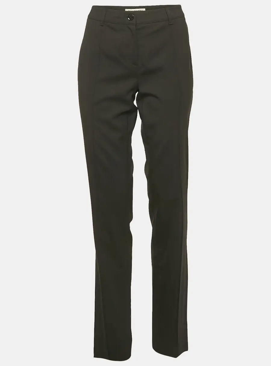 Burberry Black Wool Regular Fit Trousers S