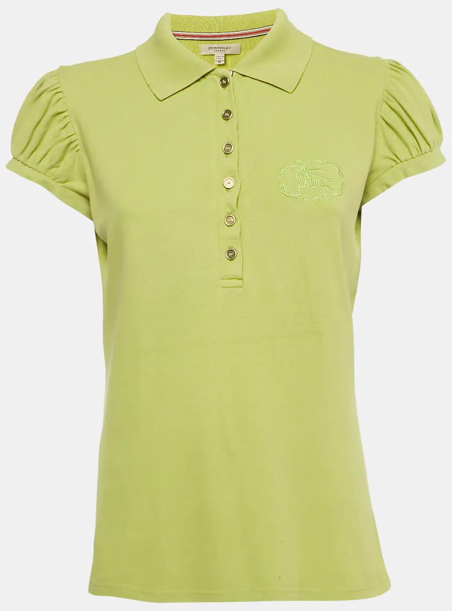 Burberry Green Pique Polo T-Shirt M