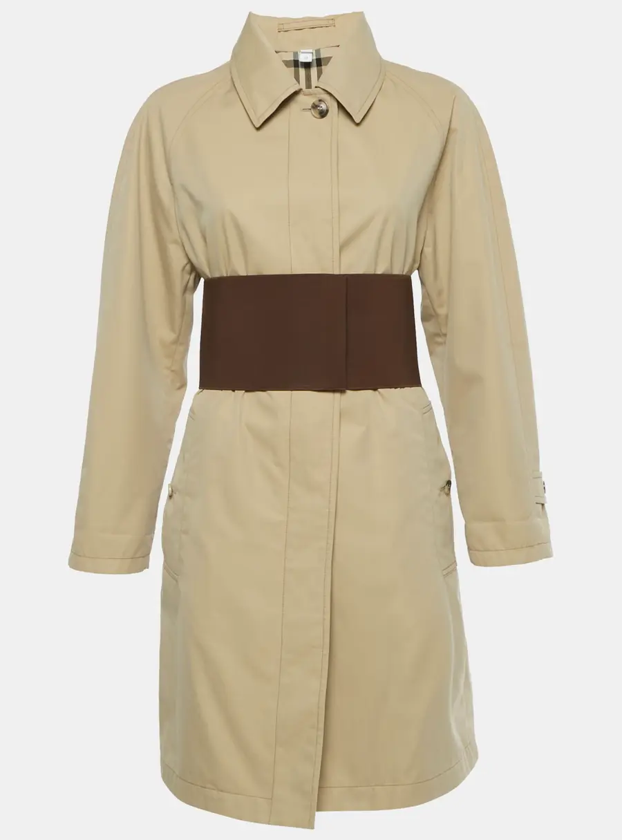 Burberry Beige Cotton Trench Coat S