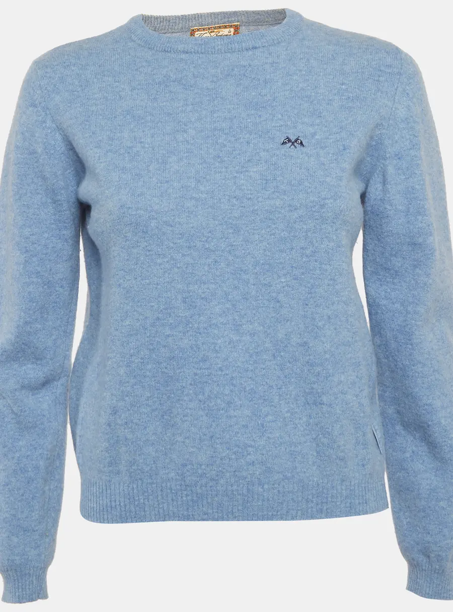 Thomas Burberry Blue Wool Crewneck Sweater S