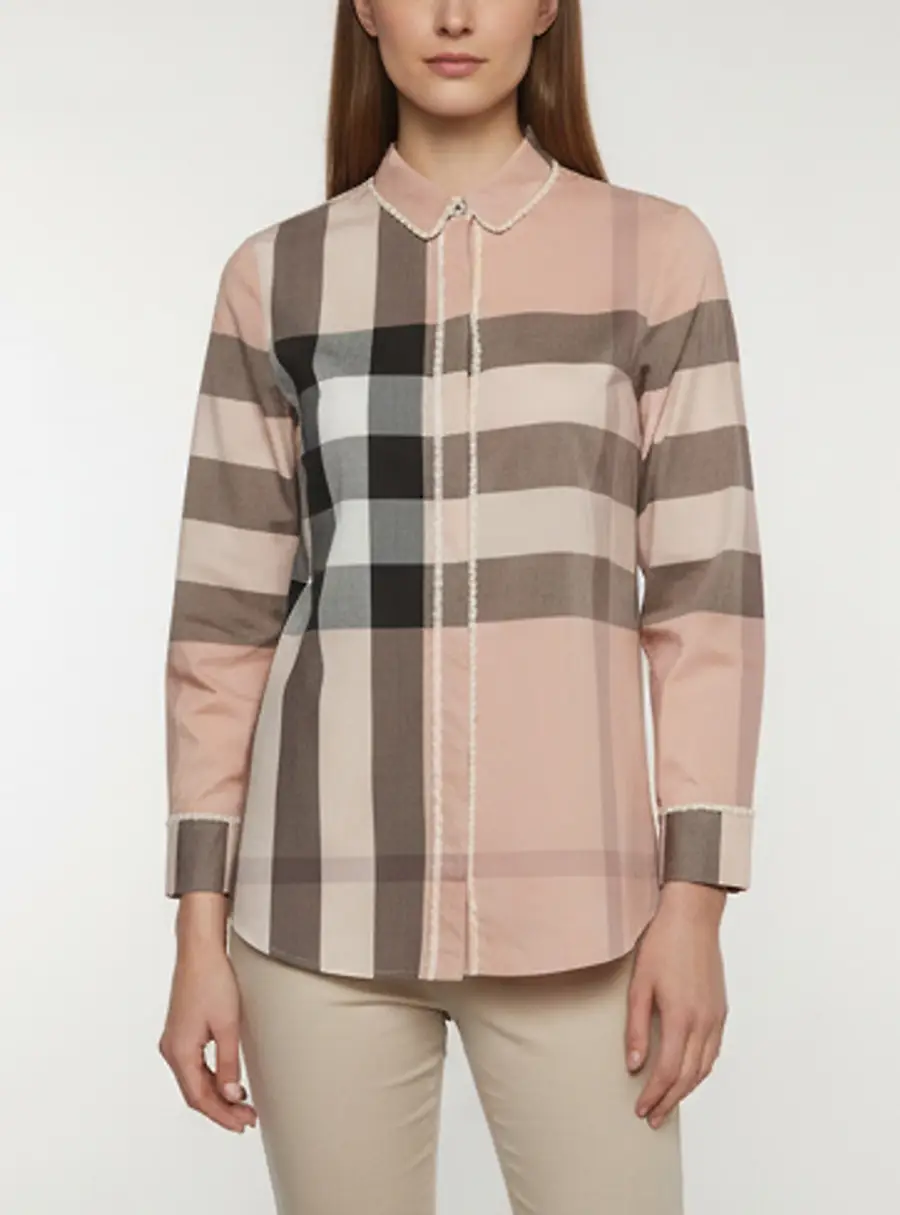 Burberry Multicolour Check Print Cotton Button Up Shirt XS