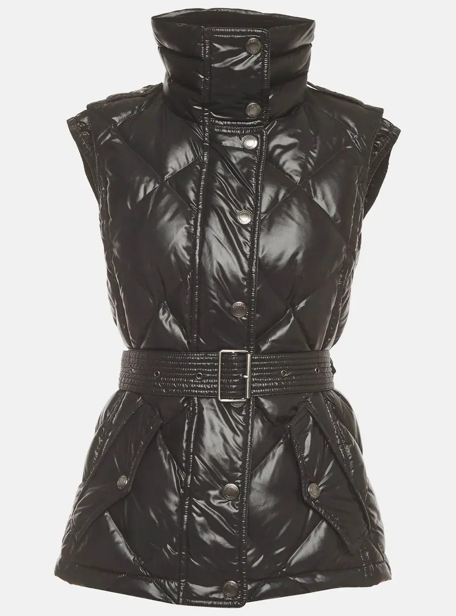 Burberry Brit Black Nylon Diamond Quilted Down Vest XS