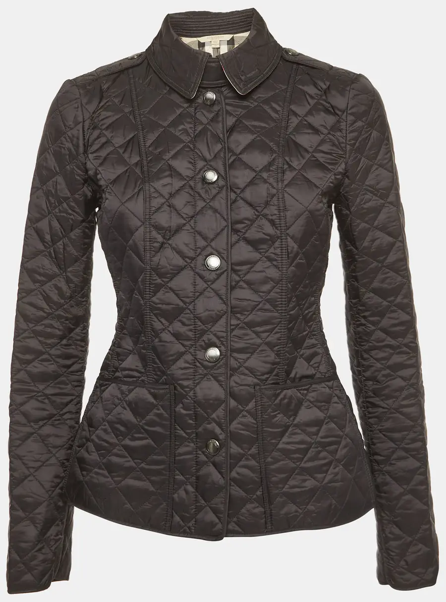 Burberry Brit Black Nylon Down Quilted Jacket XS