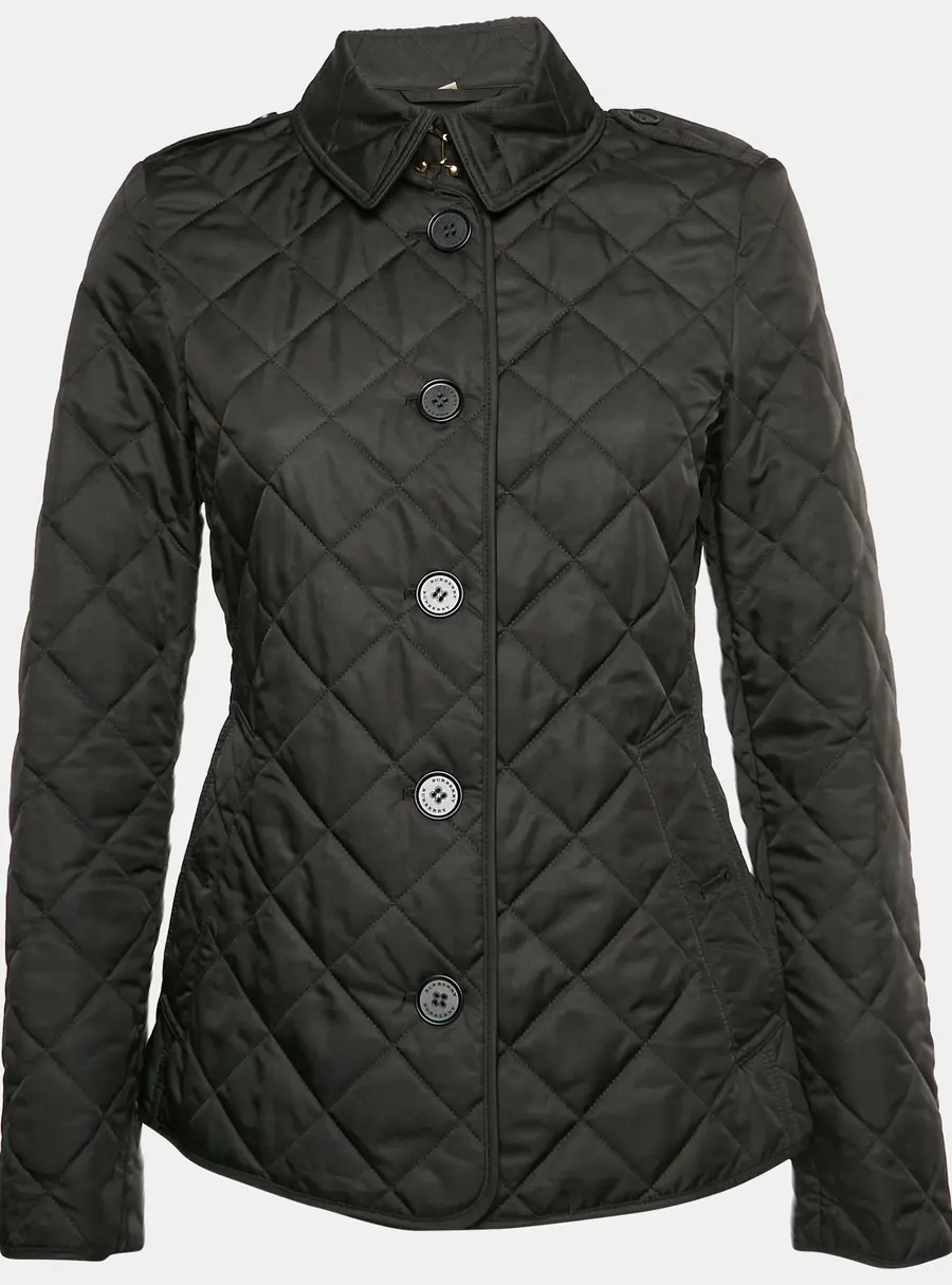 Burberry Black Synthetic Diamond Quilted Jacket S
