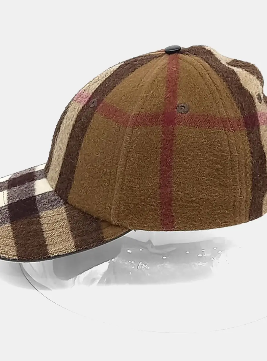 Burberry Wool Brown Baseball Cap