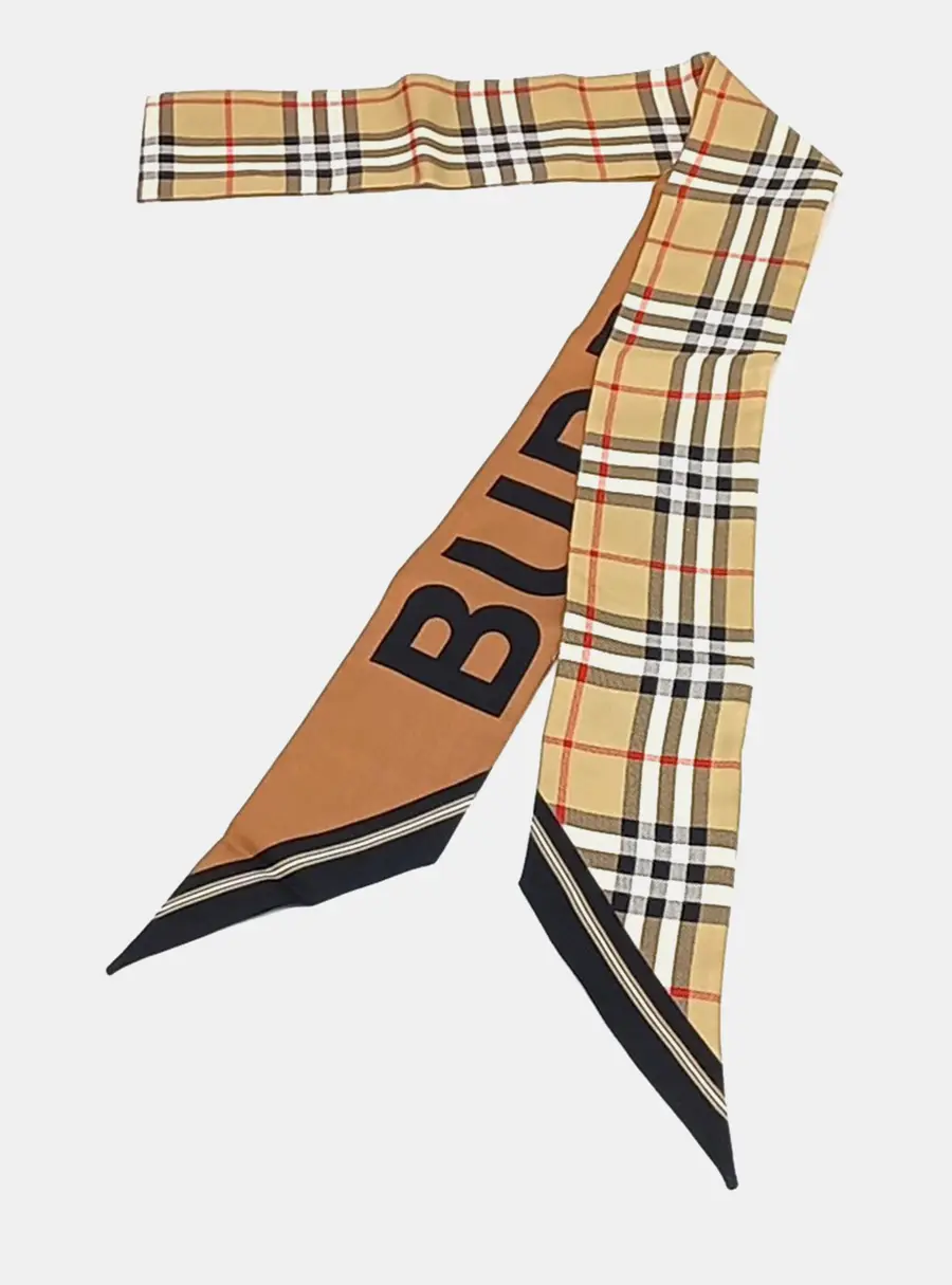 Burberry Silk Multicolor Twilly Scarf