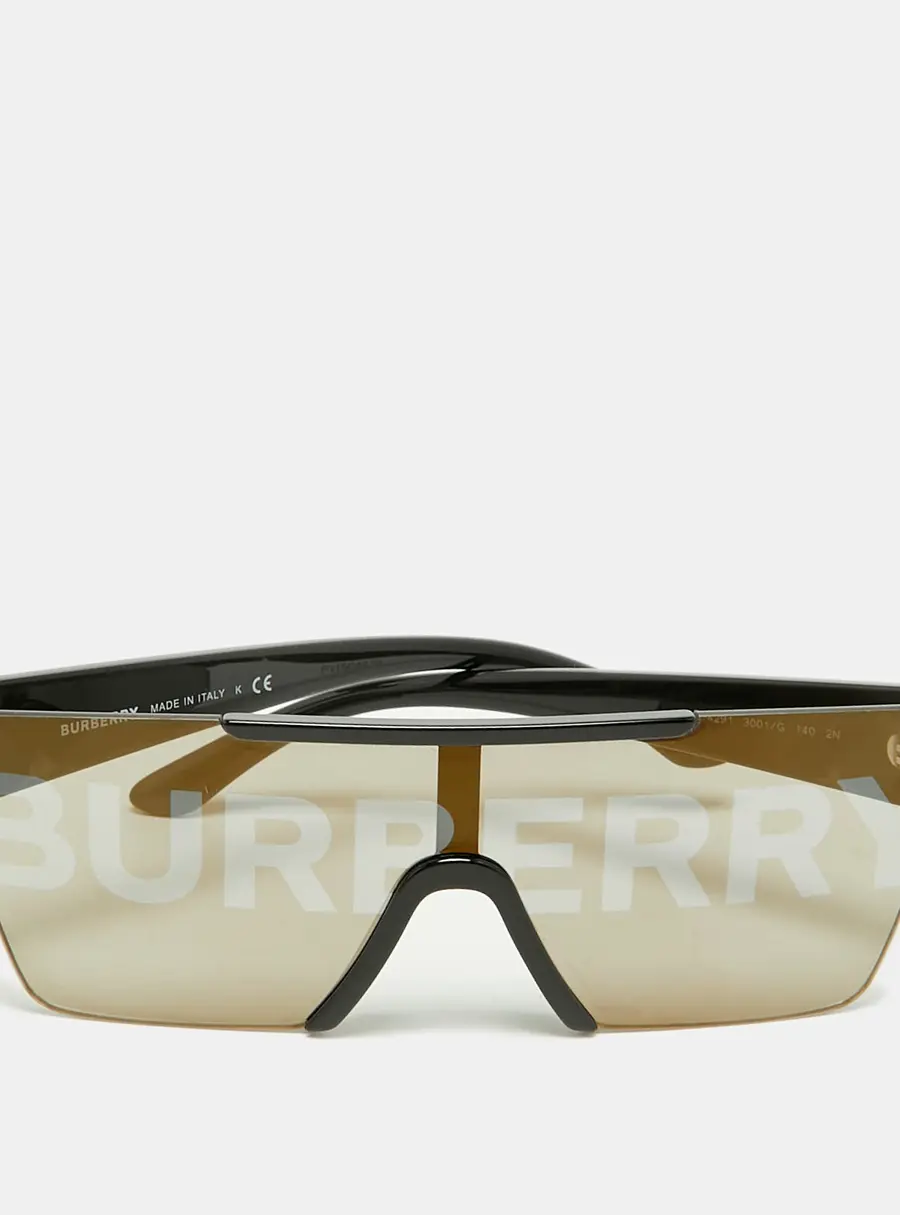 Burberry Black B 4291 Logo Shield Sunglasses