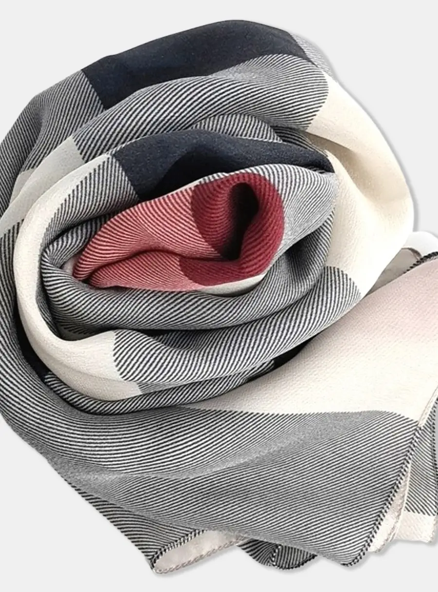 Burberry Beige/Multicolor Silk Scarf