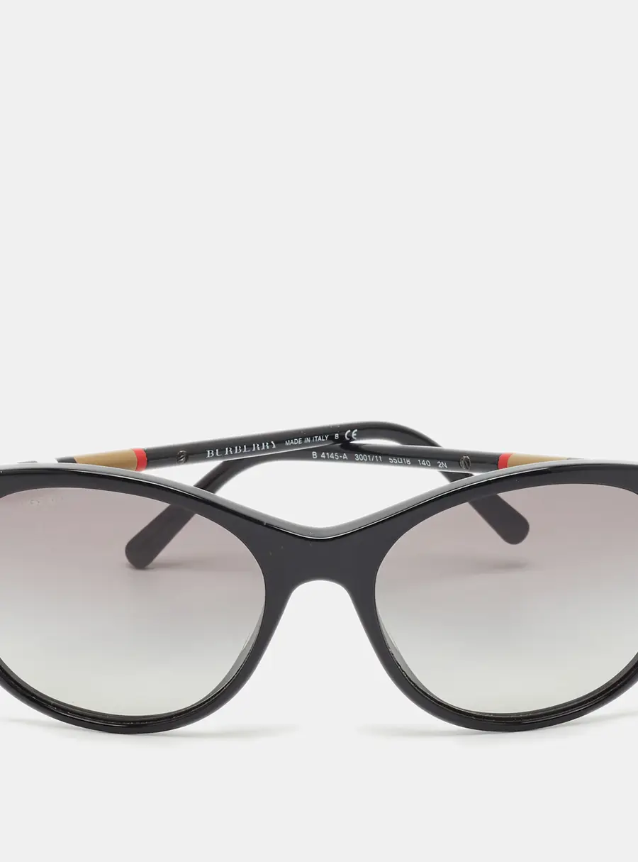 Burberry Black Gradient B 4145 A Check Frame Sunglasses