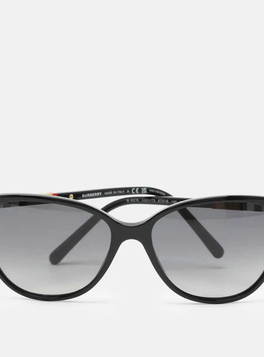 Burberry Black Nova Check Acetate B4216 Cat Eye Sunglasses